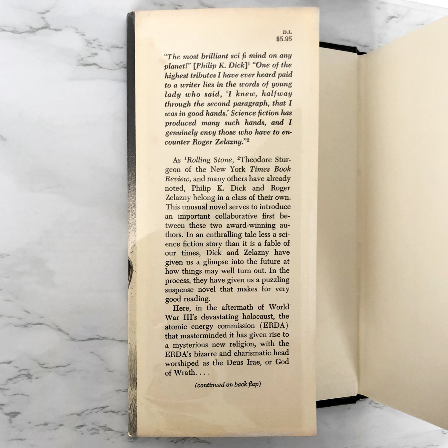 Deus Irae by Philip K. Dick & Roger Zelazny [FIRST EDITION • FIRST PRINTING] 1976 • Doubleday