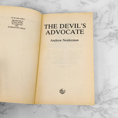 The Devil's Advocate by Andrew Neiderman [1991 U.K. PAPERBACK]