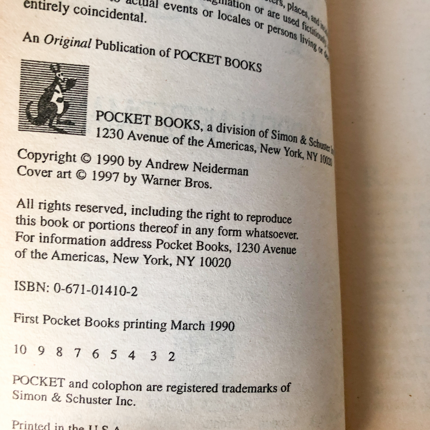 The Devil's Advocate by Andrew Neiderman [MOVIE TIE-IN PAPERBACK] 1997