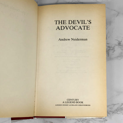 The Devil's Advocate by Andrew Neiderman [U.K. FIRST EDITION] 1990 • Century Legend