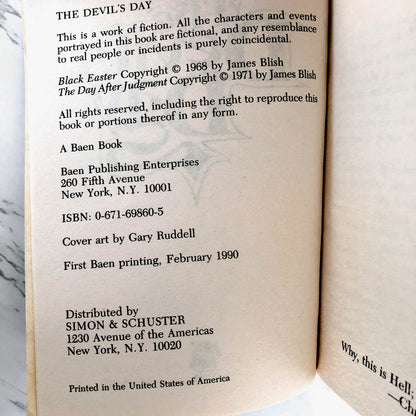 The Devil's Day: Black Easter and The Day After Judgment by James Blish [FIRST PAPERBACK PRINTING]