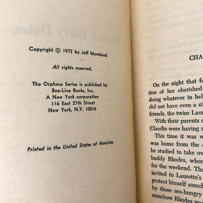 Diana's Dirty Doings by Jeff Morehead [1972 SLEAZE PAPERBACK]