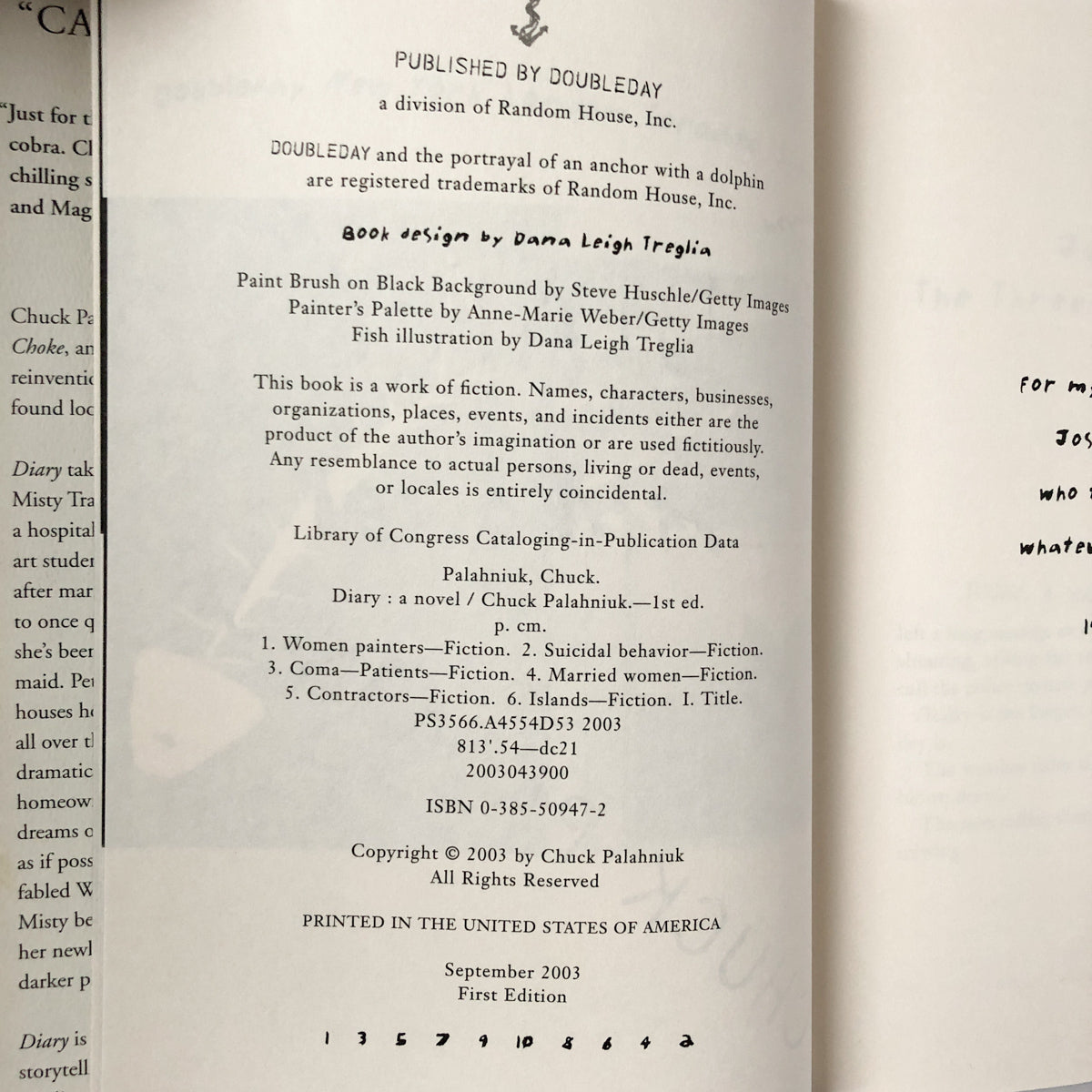 Diary by Chuck Palahniuk [FIRST EDITION / FIRST PRINTING] - Bookshop Apocalypse