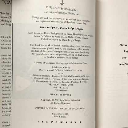 Diary by Chuck Palahniuk [FIRST EDITION / FIRST PRINTING] - Bookshop Apocalypse