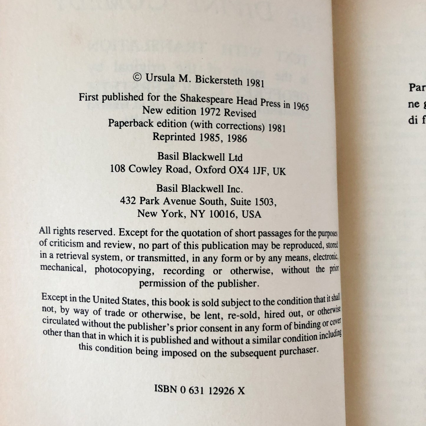 The Divine Comedy by Dante Alighieri / Geoffrey L. Bickersteth [1986 TRADE PAPERBACK] - Bookshop Apocalypse