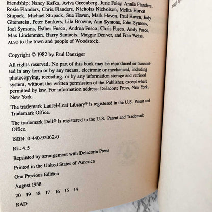 The Divorce Express by Paula Danziger [1988 PAPERBACK]