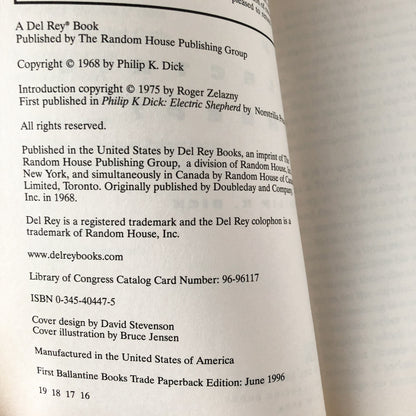 Do Androids Dream of Electric Sheep by Philip K. Dick [TRADE PAPERBACK / 1996] - Bookshop Apocalypse