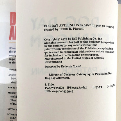 Dog Day Afternoon by Patrick Mann [FIRST EDITION / FIRST PRINTING]