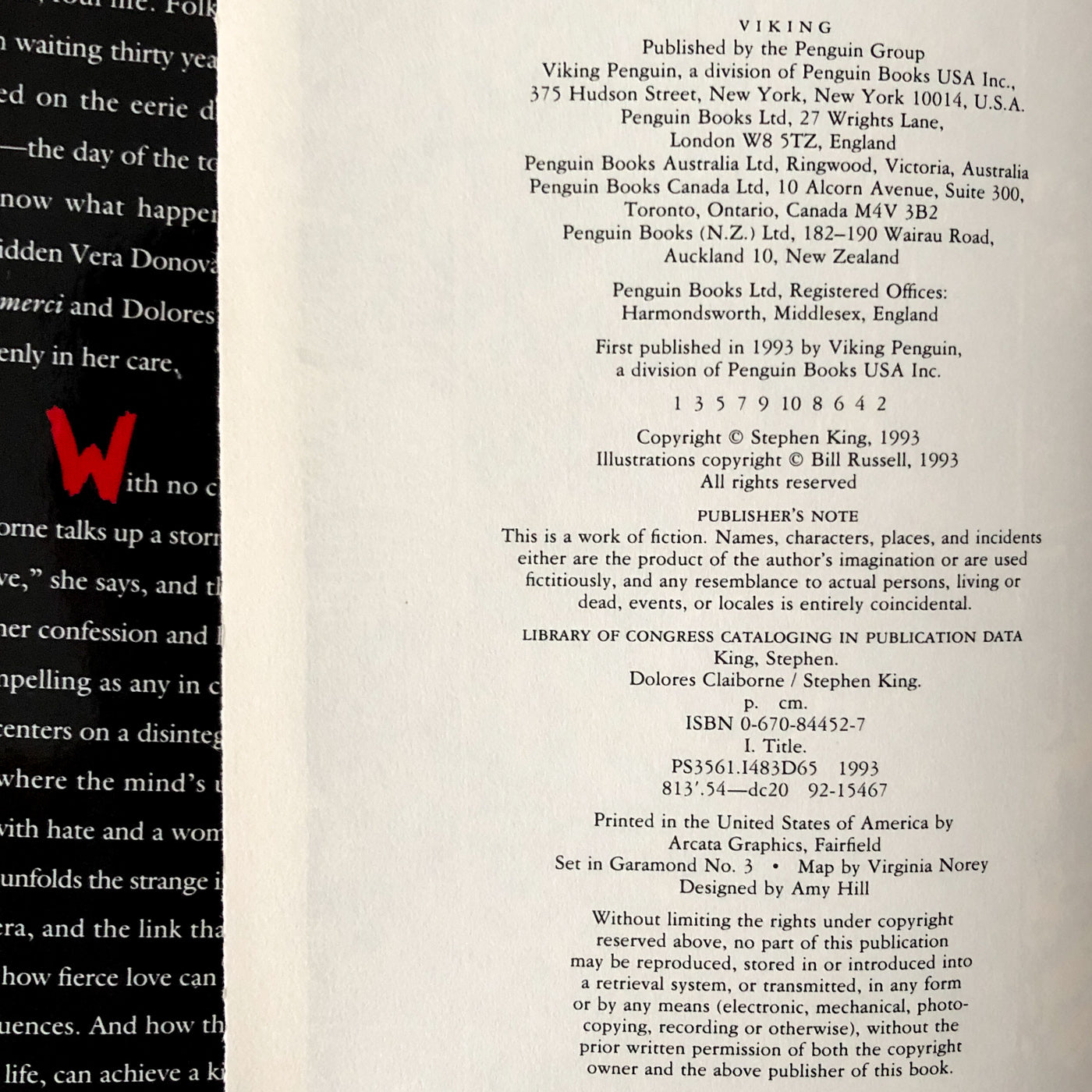 Dolores Claiborne by Stephen King [FIRST EDITION] 1993