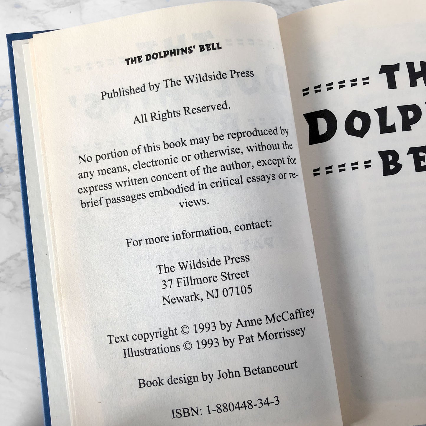 The Dolphins' Bell by Anne McCaffrey [FIRST EDITION / 1993]