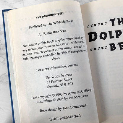 The Dolphins' Bell by Anne McCaffrey [FIRST EDITION / 1993]