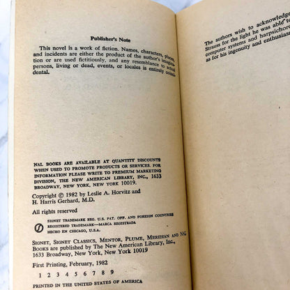 The Donors by Leslie Alan Horvitz [FIRST EDITION PAPERBACK] 1982