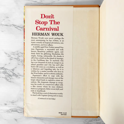 Don't Stop the Carnival by Herman Wouk [FIRST BOOK CLUB EDITION / 1965]