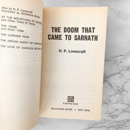 The Doom That Came to Sarnath & Other Stories by H.P. Lovecraft [1985 PAPERBACK]