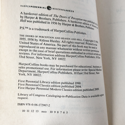 The Doors of Perception & Heaven and Hell by Aldous Huxley [TRADE PAPERBACK]