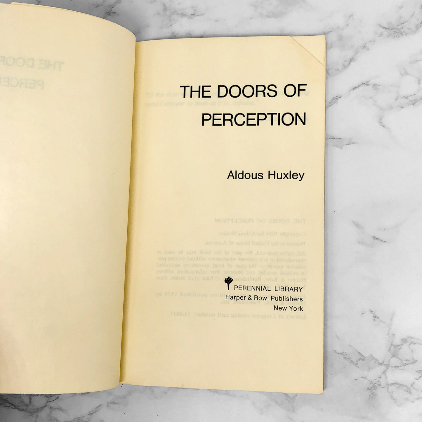 The Doors of Perception by Aldous Huxley [FIRST PAPERBACK PRINTING] 1970