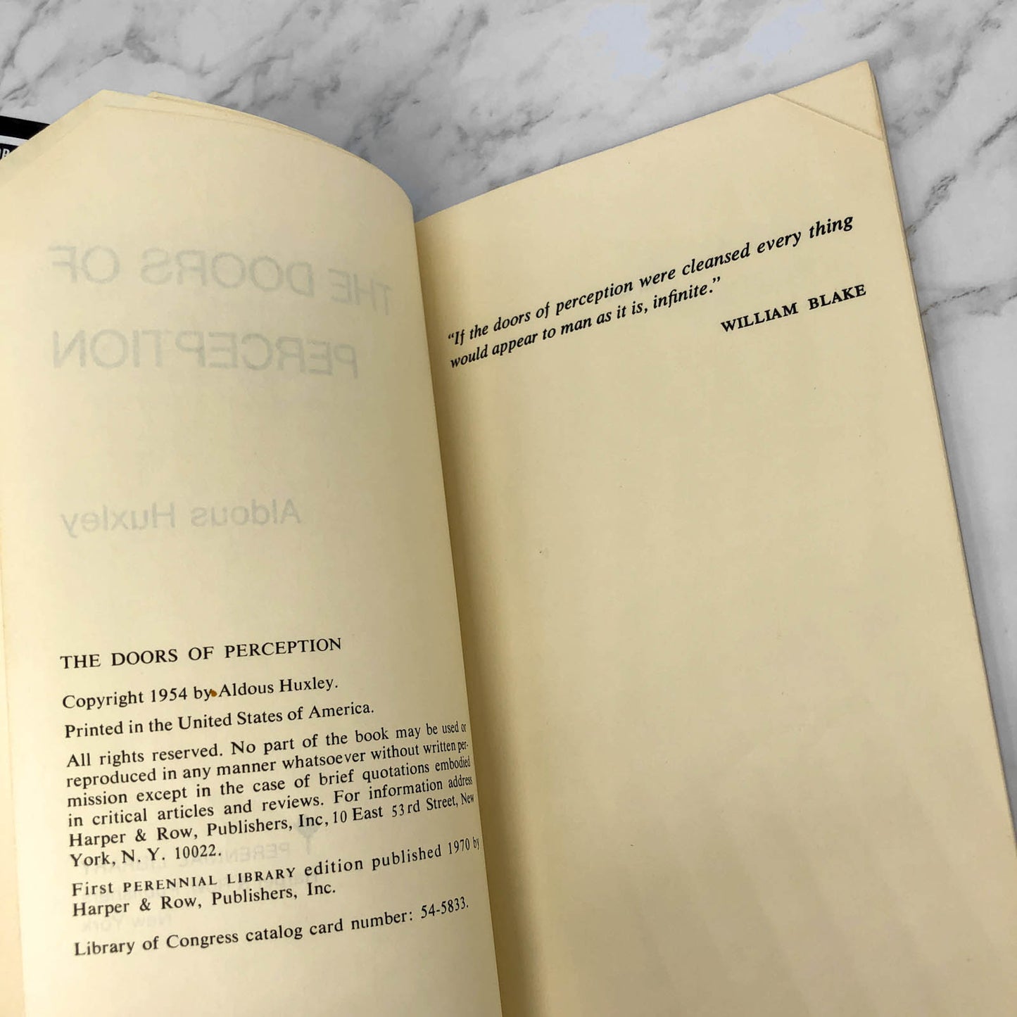 The Doors of Perception by Aldous Huxley [FIRST PAPERBACK PRINTING] 1970