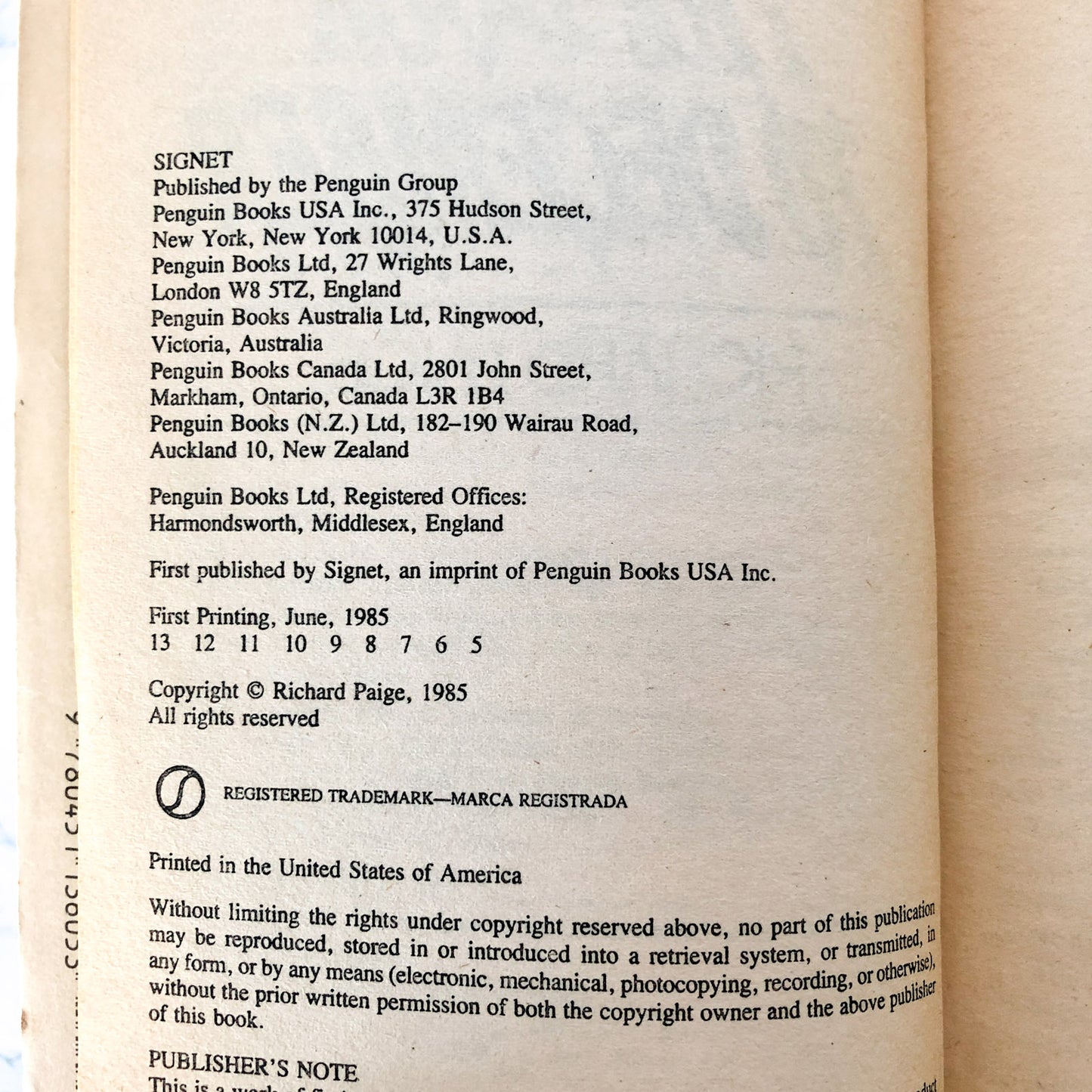 The Door to December by Richard Paige aka Dean Koontz [FIRST EDITION / 1985]