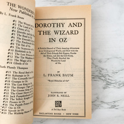 Dorothy and the Wizard in Oz by L. Frank Baum [1986 DEL-REY PAPERBACK] Oz #4