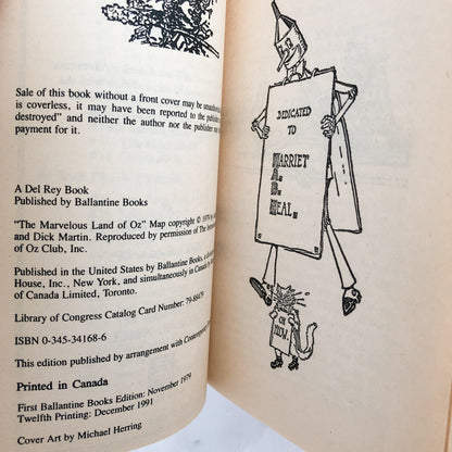 Dorothy and the Wizard in Oz by L. Frank Baum [1986 DEL-REY PAPERBACK] Oz #4