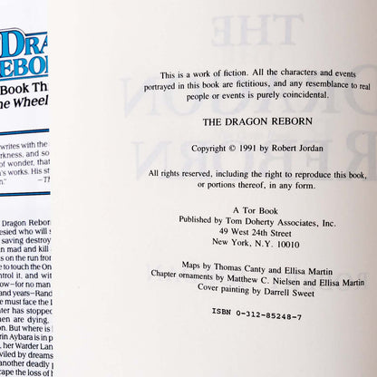 The Dragon Reborn by Robert Jordan [1991 HARDCOVER] The Wheel of Time #3