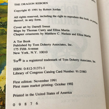 The Dragon Reborn by Robert Jordan [1992 PAPERBACK] Wheel of Time #3