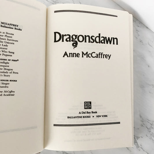 Dragonsdawn by Anne Mccaffrey [FIRST BOOK CLUB EDITION / 1988]