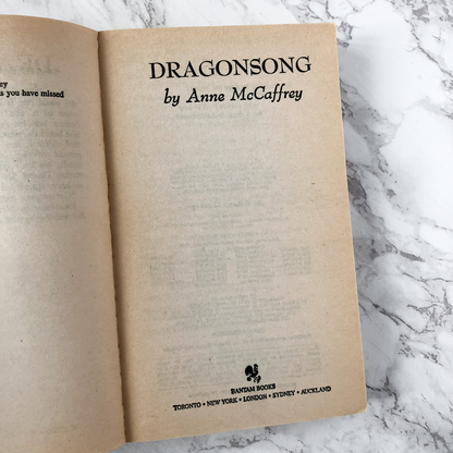 Dragonsong by Anne McCaffrey [1983 PAPERBACK] - Bookshop Apocalypse