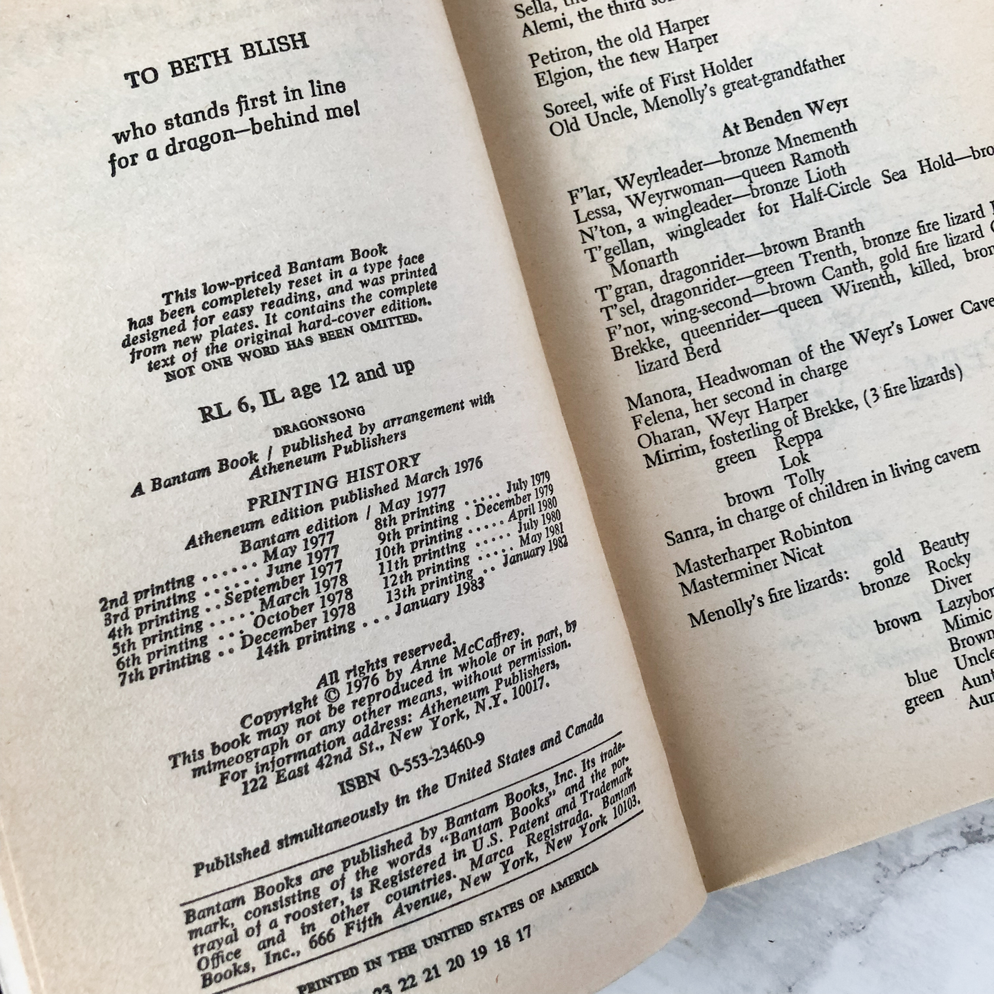 Dragonsong by Anne McCaffrey [1983 PAPERBACK] - Bookshop Apocalypse