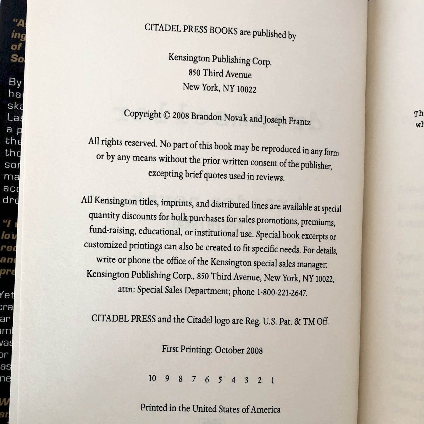 Dreamseller: An Addiction Memoir by Brandon Novak [FIRST EDITION / 2008]