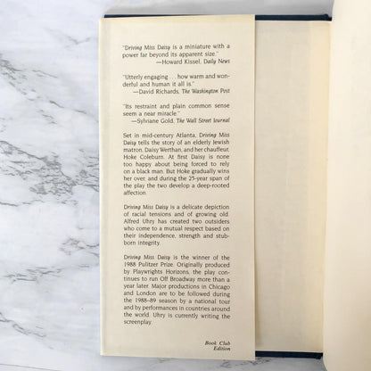Driving Miss Daisy by Alfred Uhry [FIRST BOOK CLUB EDITION / 1988]