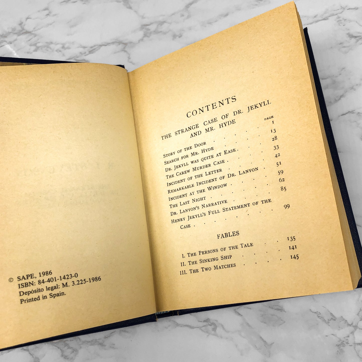The Strange Case of Dr. Jekyll & Mr. Hyde and Other Tales by Robert Louis Stevenson [1986 MINI LEATHER-BOUND HARDCOVER]
