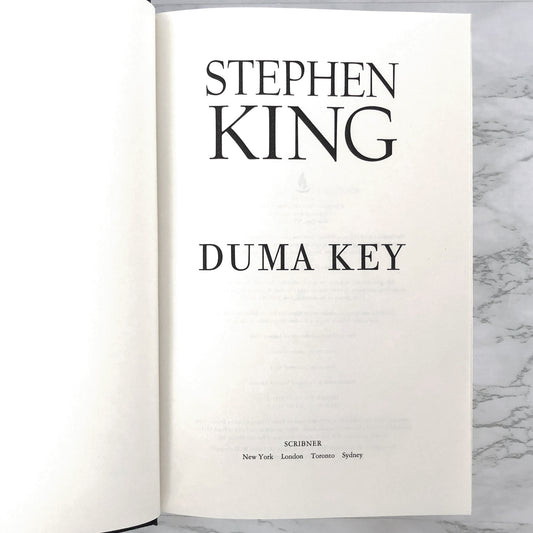 Duma Key by Stephen King [FIRST EDITION] 2008 • Scribner