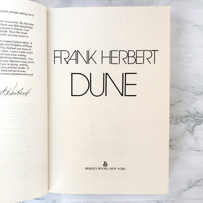 Dune by Frank Herbert [XL BERKLEY TRADE PAPERBACK] 1984