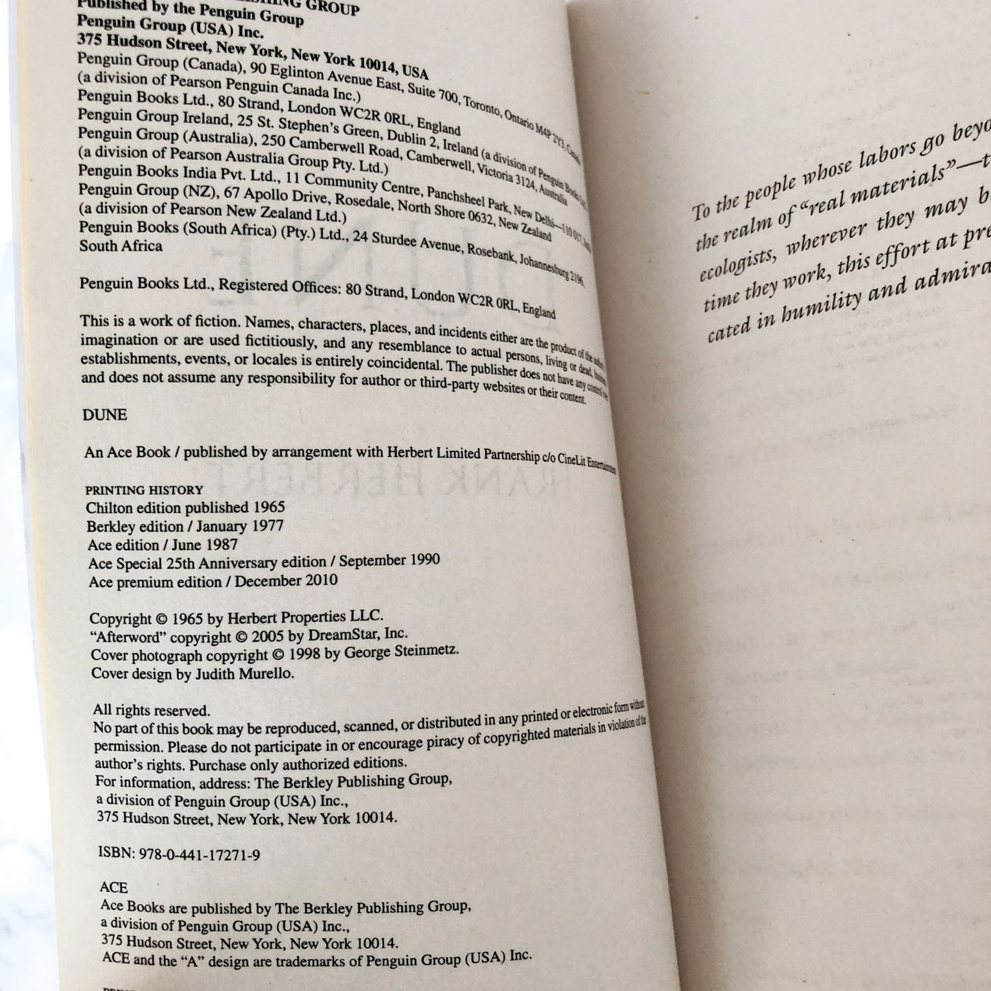 Dune by Frank Herbert [ACE PREMIUM PAPERBACK / 2010]