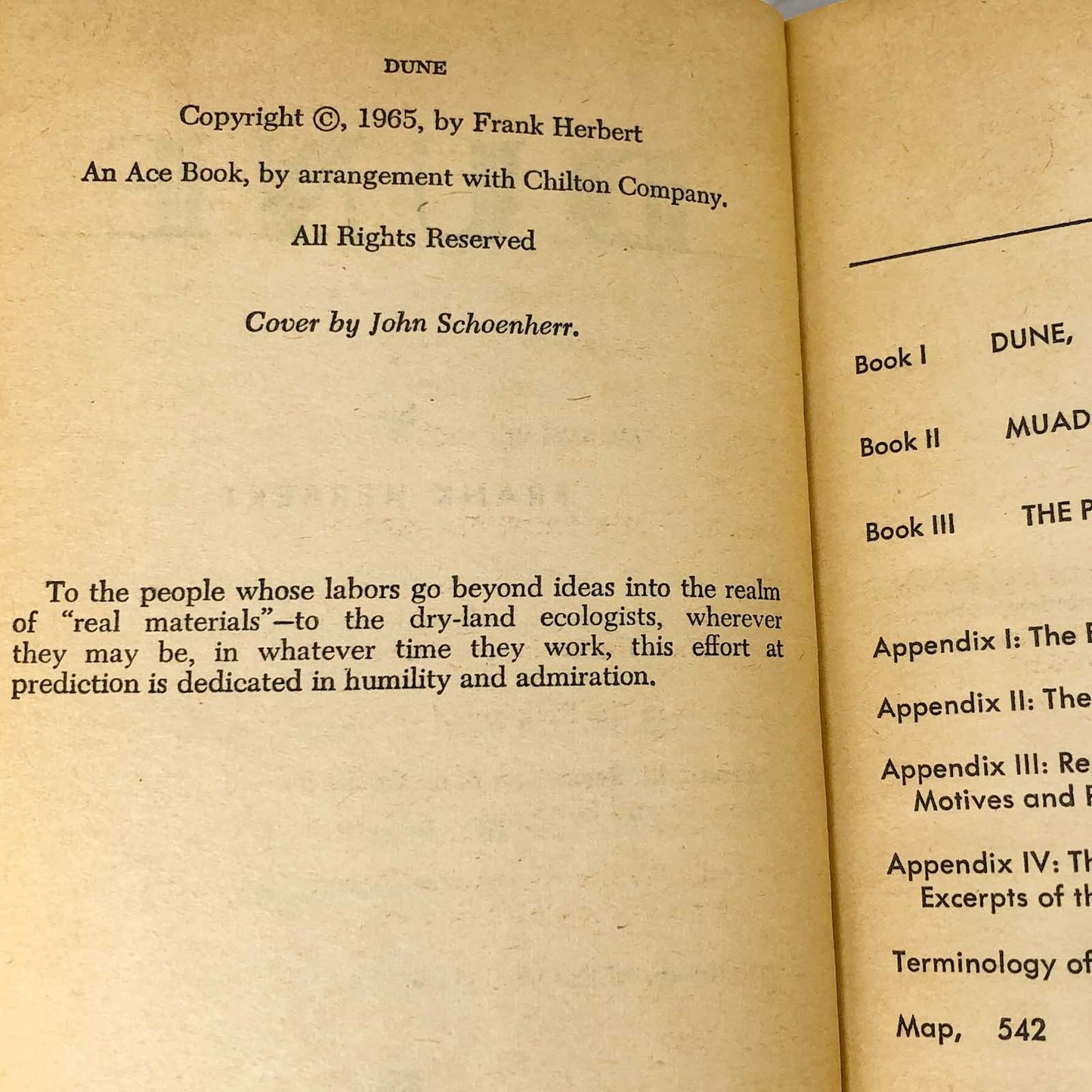 Dune by Frank Herbert [1965 PAPERBACK] Ace Science Fiction