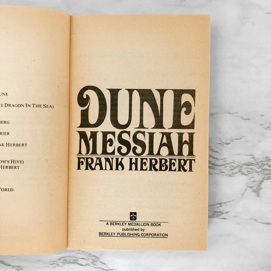 Dune Messiah by Frank Herbert [1975 PAPERBACK] • Berkley Medallion