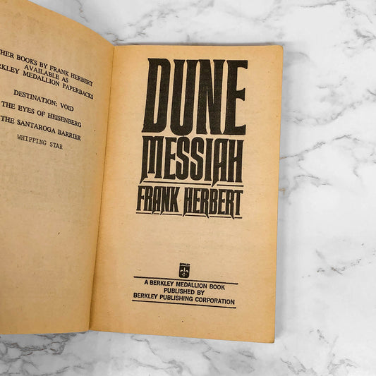Dune Messiah by Frank Herbert [FIRST EDITION PAPERBACK] 1970 • Berkley Medallion