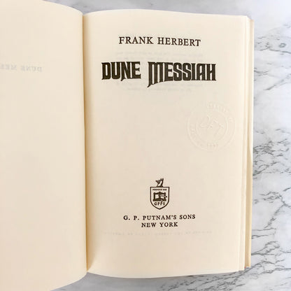 Dune Messiah by Frank Herbert [FIRST BOOK CLUB EDITION] 1969