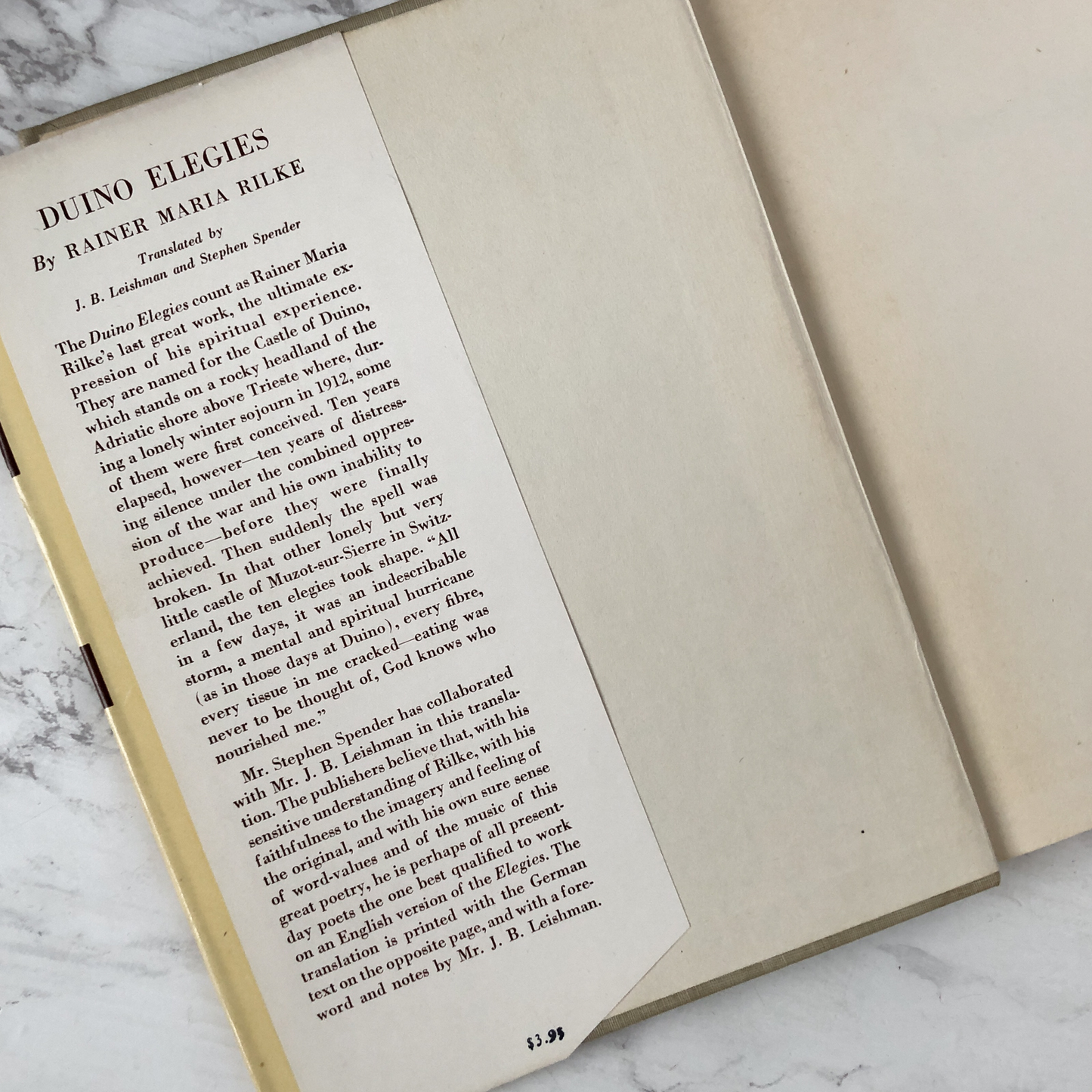 Duino Elegies by Rainer Maria Rilke [FIRST EDITION / 1939] - Bookshop Apocalypse