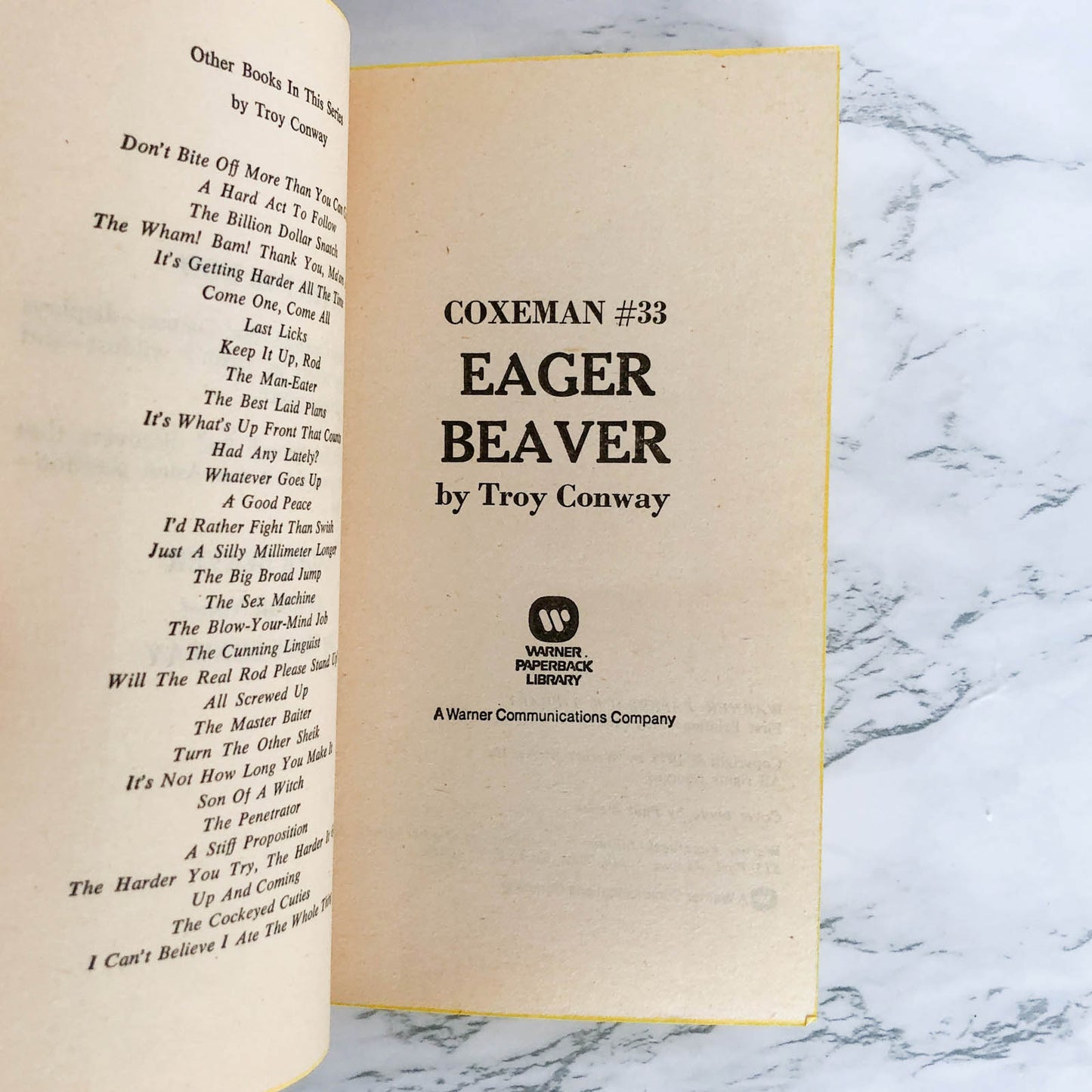 Eager Beaver by Troy Conway [1973 SLEAZE PAPERBACK]