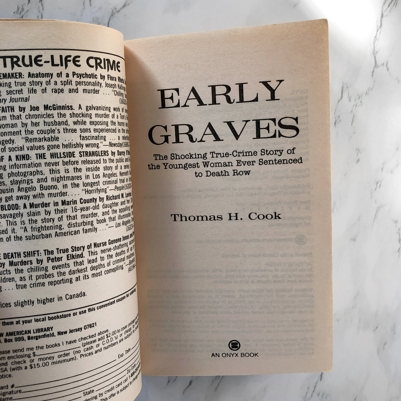 Early Graves by Thomas H. Cook [1992 PAPERBACK]