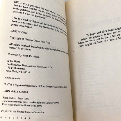 Earthborn by Orson Scott Card [1996 PAPERBACK] • Homecoming Saga #5