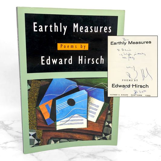 Earthly Measures: Poems by Edward Hirsch SIGNED! [FIRST PAPERBACK EDITION]