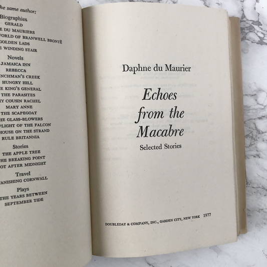 Echoes from the Macabre: Selected Stories by Daphne du Maurier [FIRST EDITION / 1976] - Bookshop Apocalypse