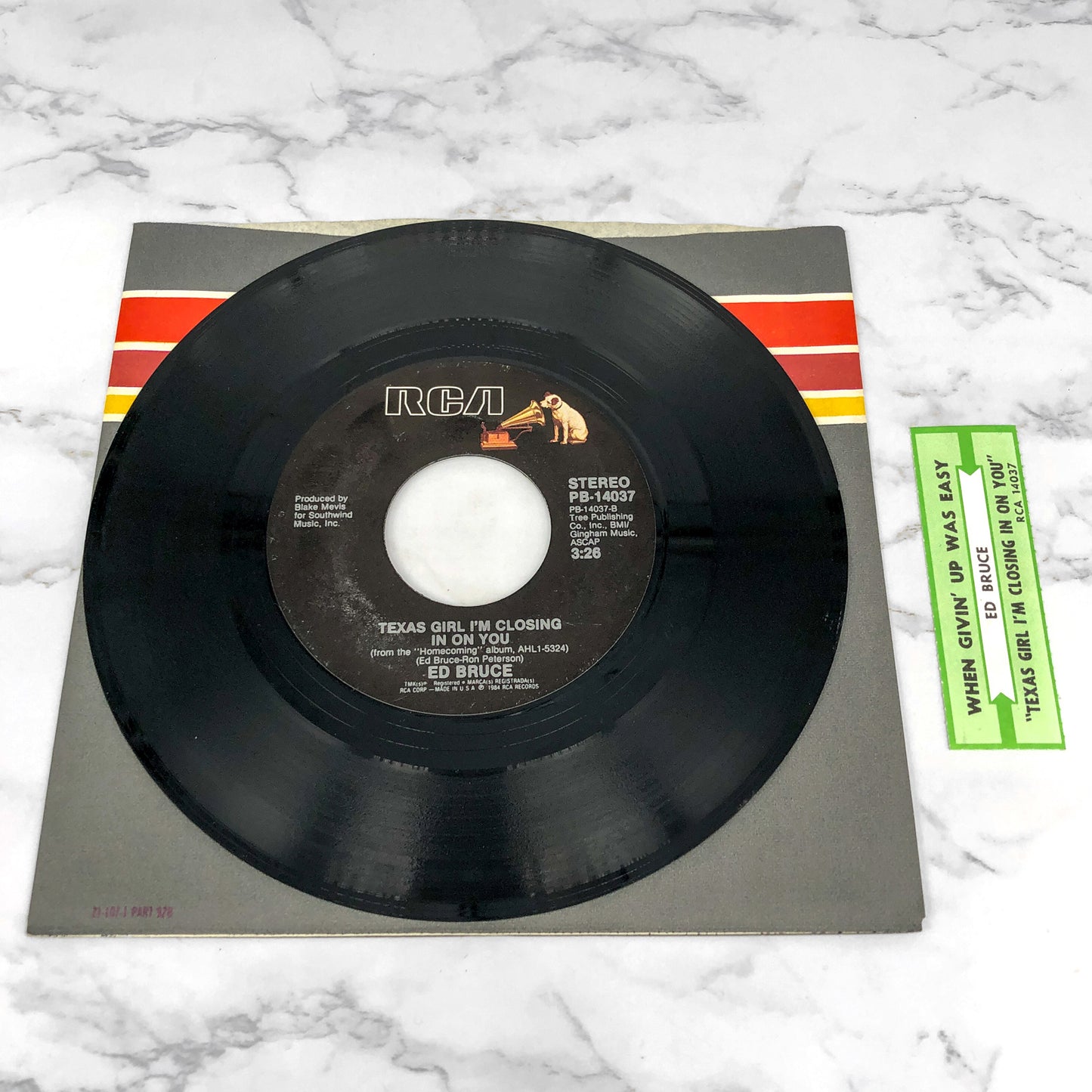 Ed Bruce – When Givin' Up Was Easy [7" VINYL SINGLE] 1984 • RCA