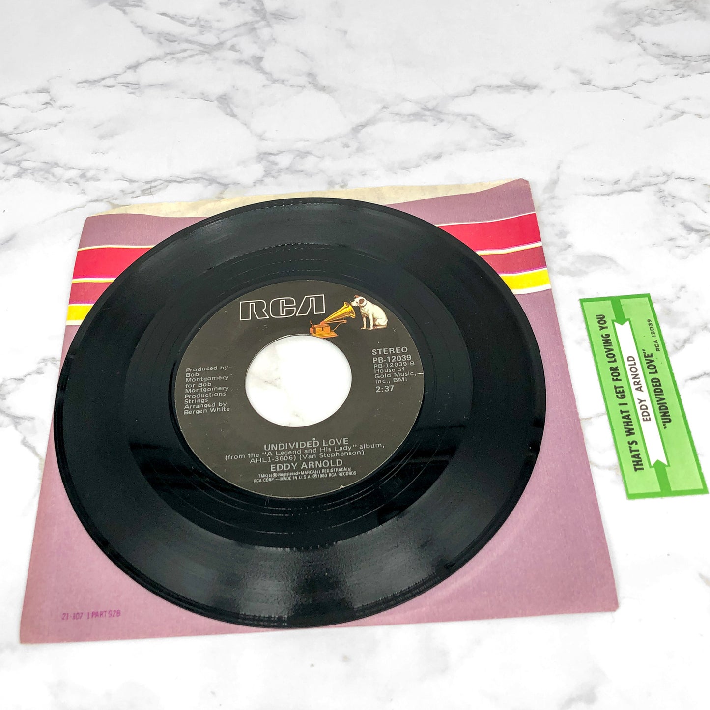 Eddy Arnold – That's What I Get For Loving You [7" VINYL SINGLE] 1980 • RCA