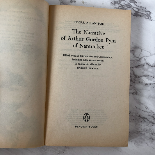 The Narrative of Arthur Gordon Pym of Nantucket by Edgar Allan Poe [1980 PAPERBACK] - Bookshop Apocalypse