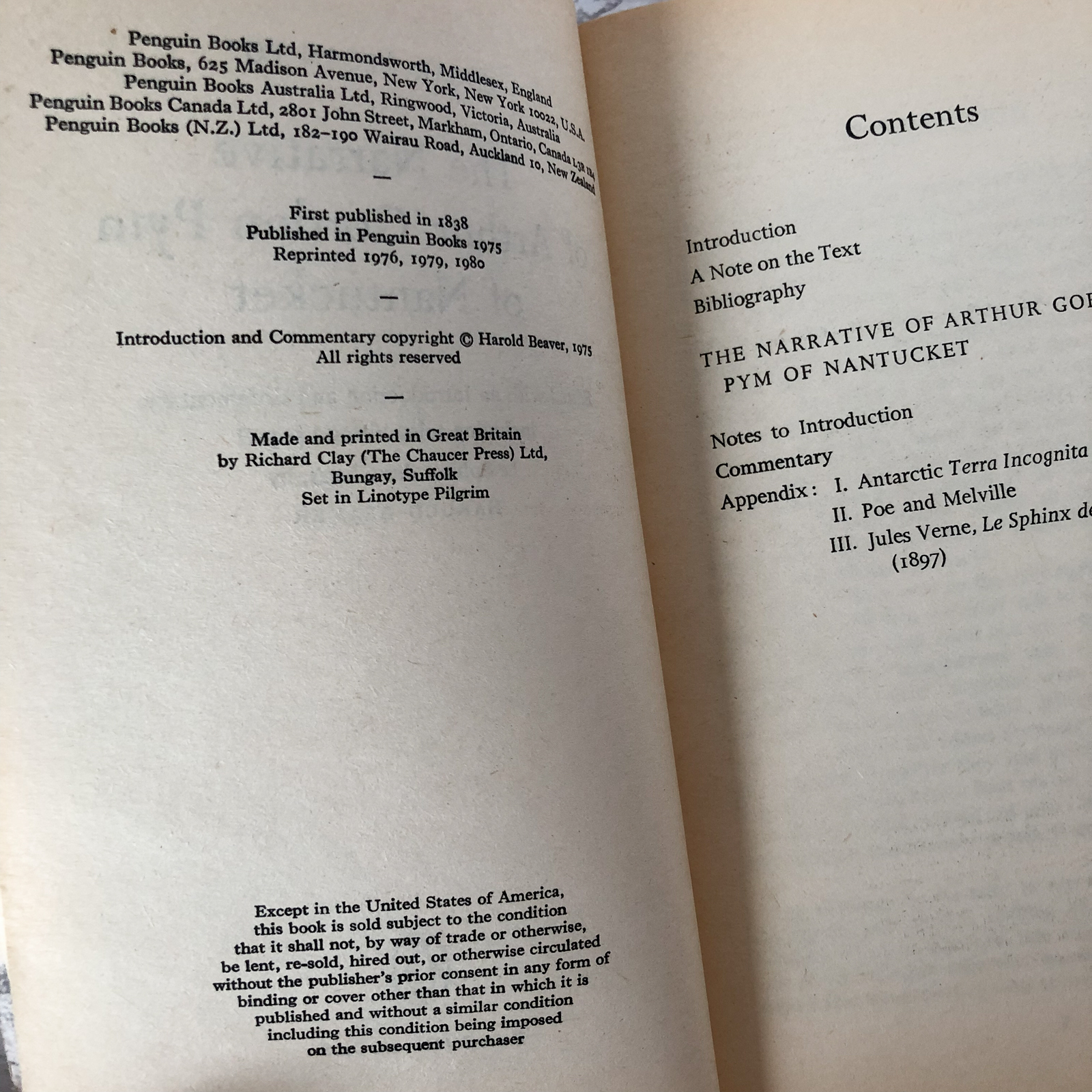 The Narrative of Arthur Gordon Pym of Nantucket by Edgar Allan Poe [1980 PAPERBACK] - Bookshop Apocalypse