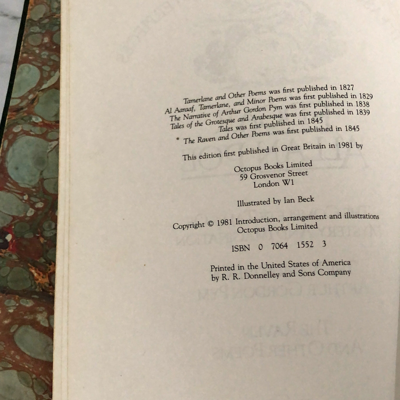 The Edgar Allen Poe Treasury of World Masterpieces [LEATHER BOUND ANTHOLOGY / 1981]